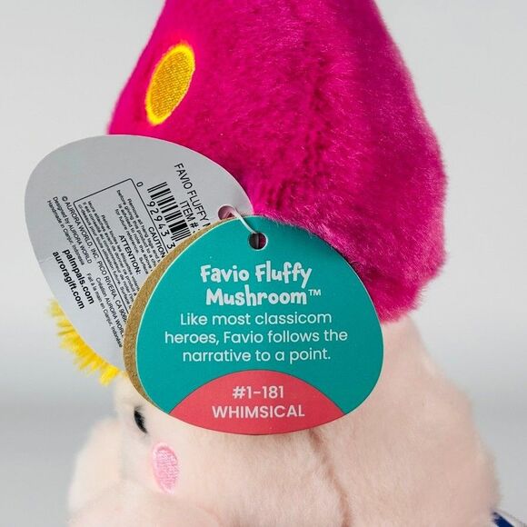 Aurora World Plush - Palm Pals - Favio Fluffy Mushroom (5 inch) - Stuffed Plush - Picture 6 of 6